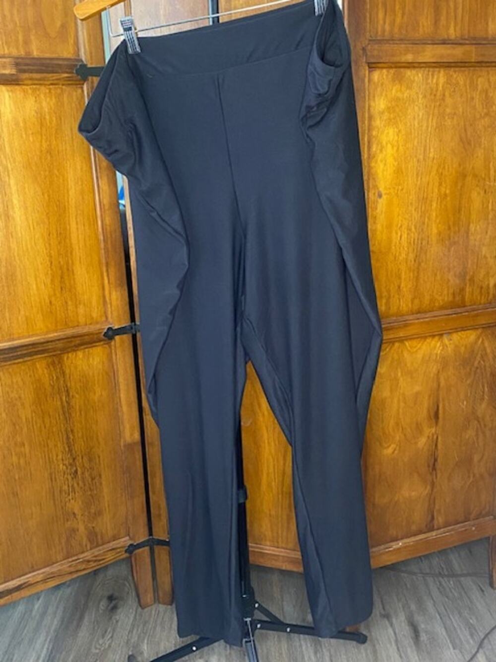 Terra & Sky 4X Black Plus Size Leggings Pull on Stretch